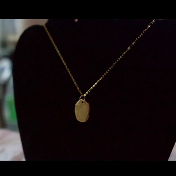 14K (STAMPED) Gold Filled Hammered Charm Necklace - Picture 5 of 8